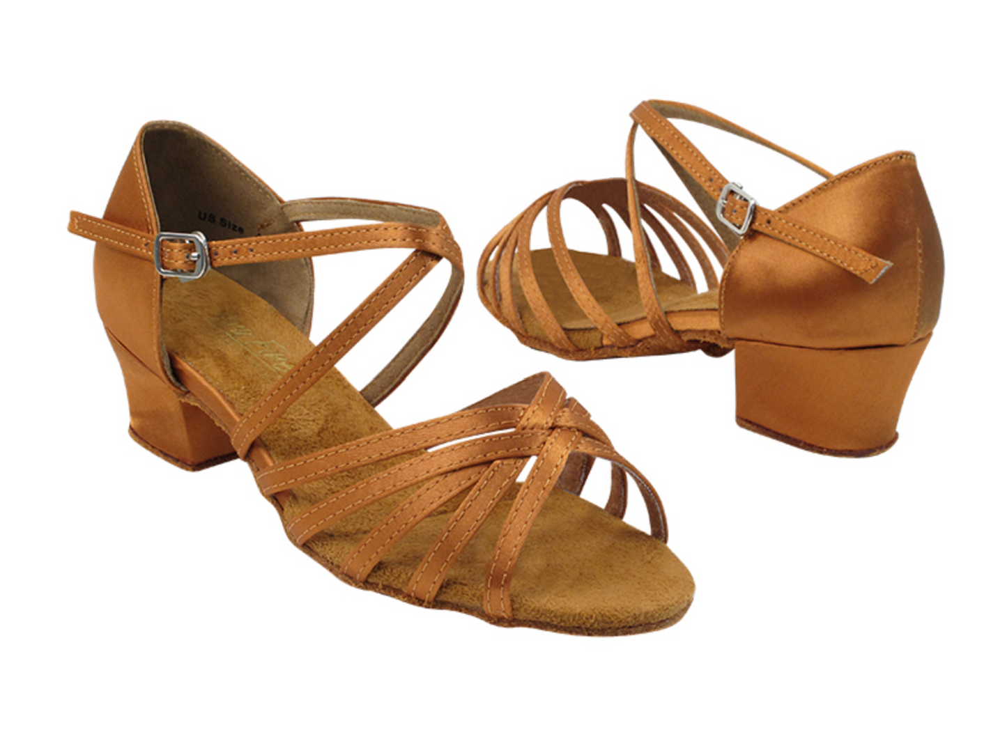 Zapatilla de salón niña-adolescente “Dark Tan Satin”