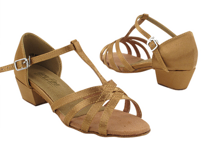 Zapatilla de salón niña-adolescente “Brown Satin”