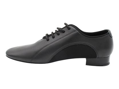 Zapato de salón hombre piel napa negra (suela partida)