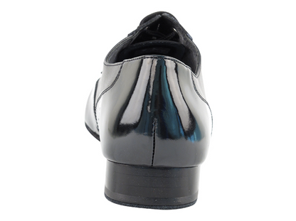 Zapato de salón hombre charol y cuero negro