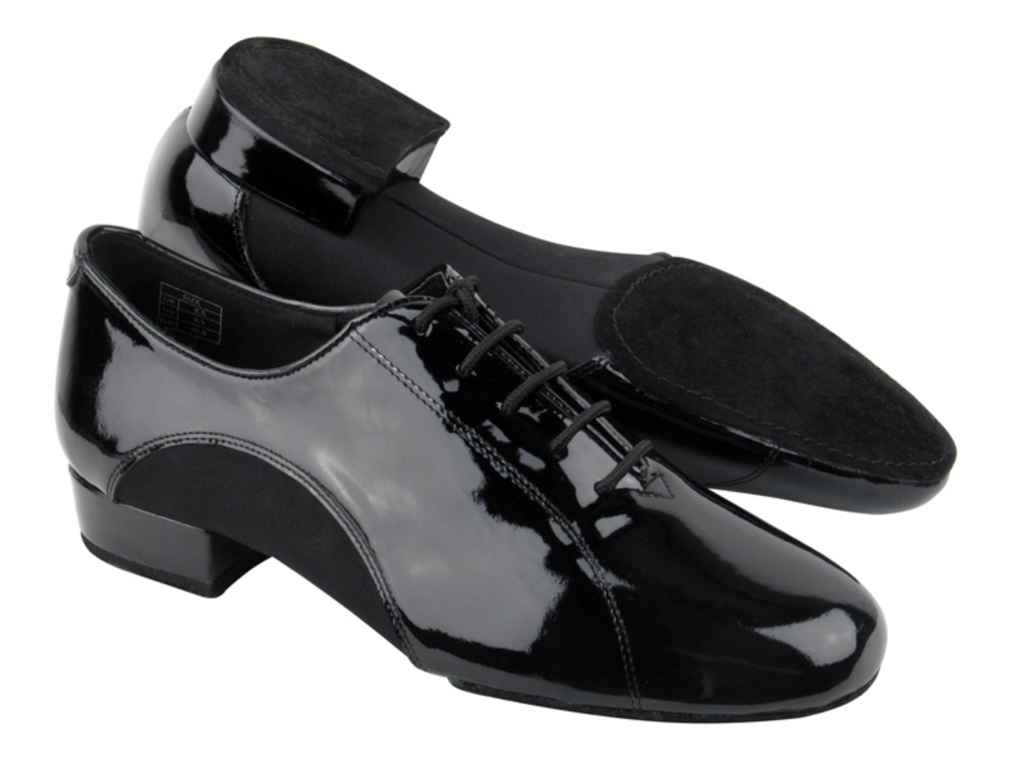 Zapato de salón hombre charol negro (suela partida)