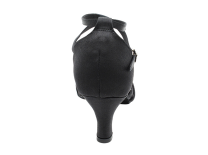 Zapatilla de salón adulto satín negro
