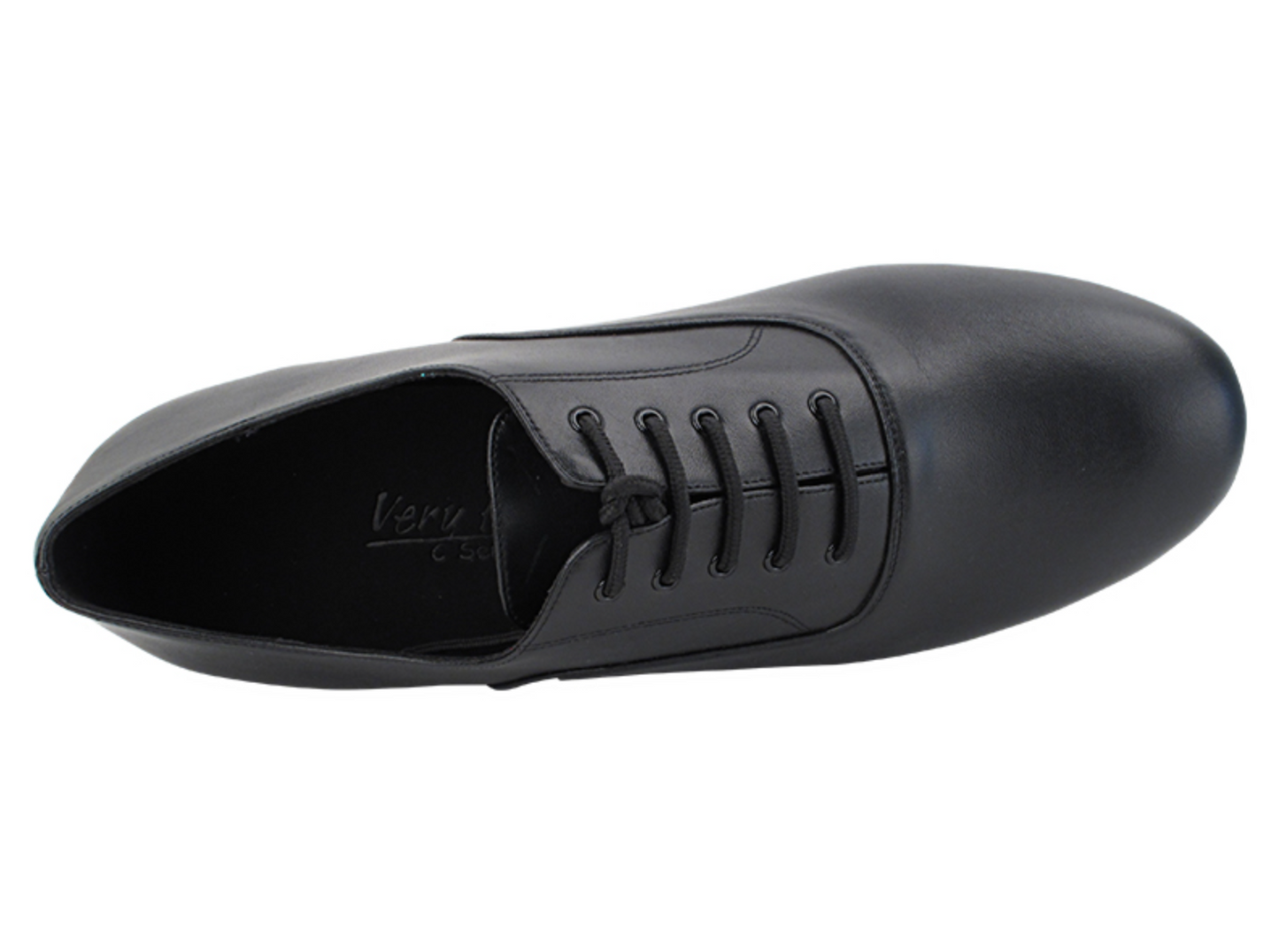 Zapato de salón hombre cuero negro suela con roja