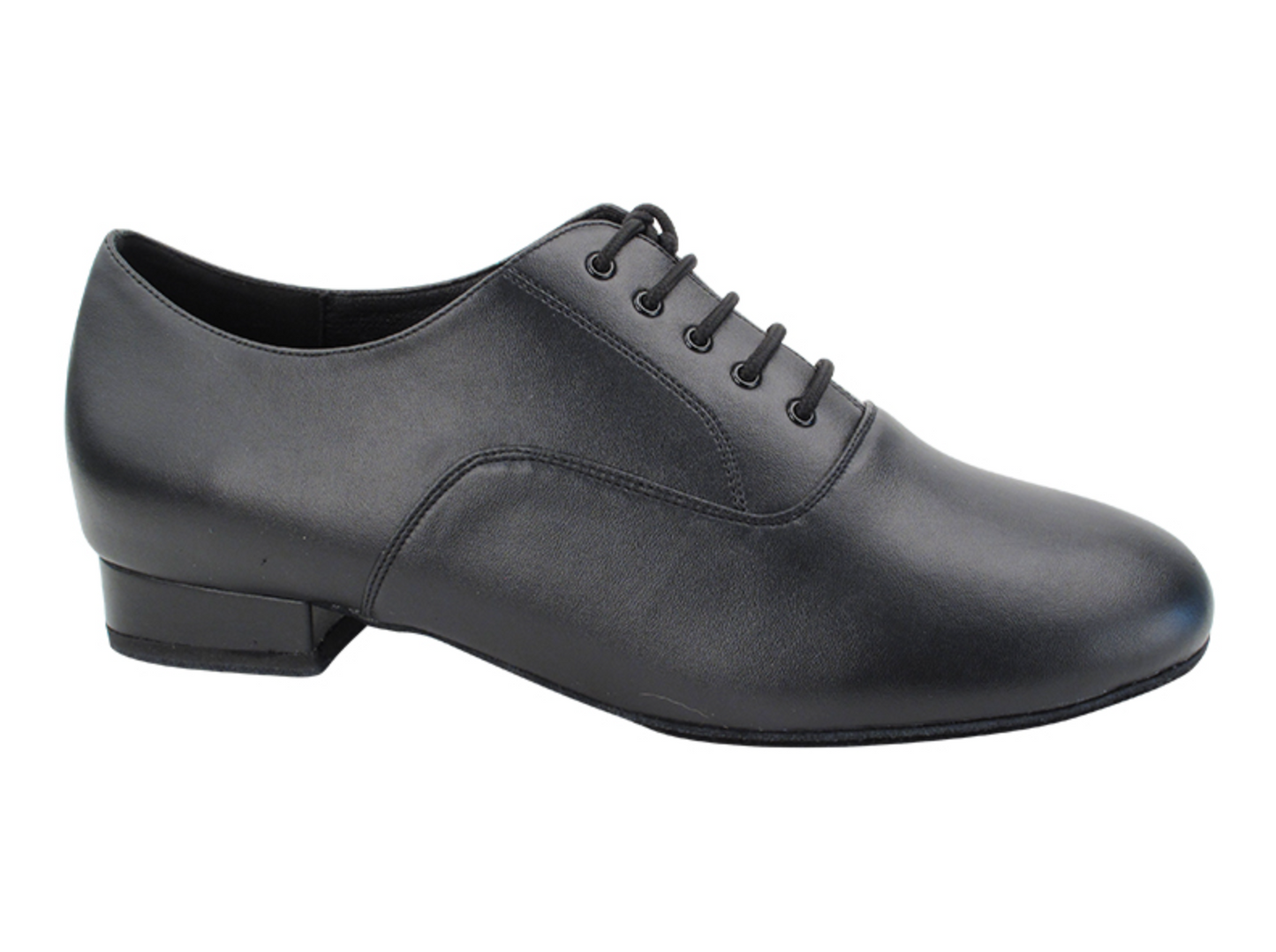 Zapato de salón hombre cuero negro suela con roja